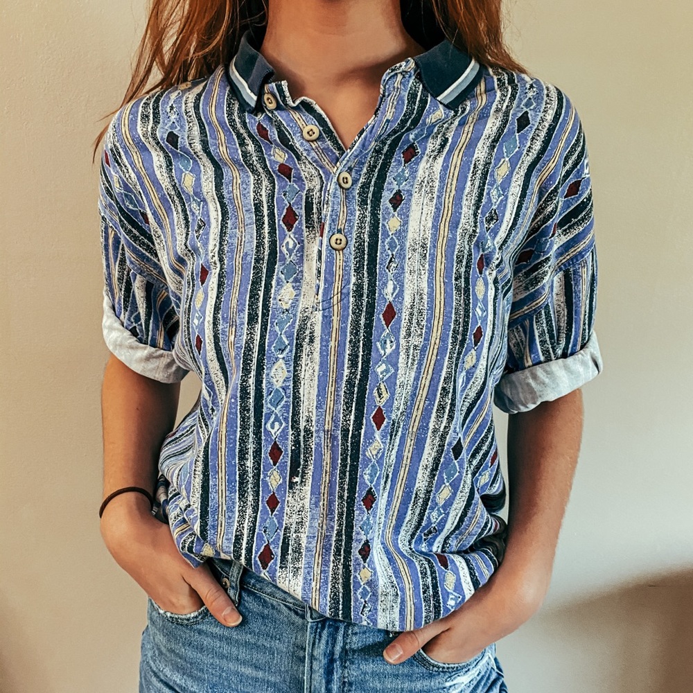 Retro 90’s patterned polo